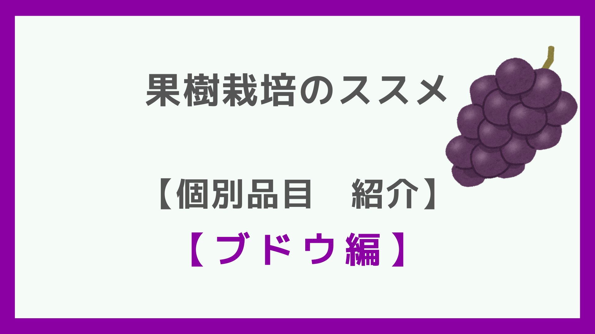 果樹栽培のススメ 品目紹介 ブドウ やくも果樹研究所